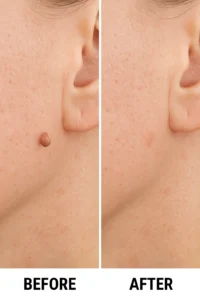 Skin tags removal Telford before and after
