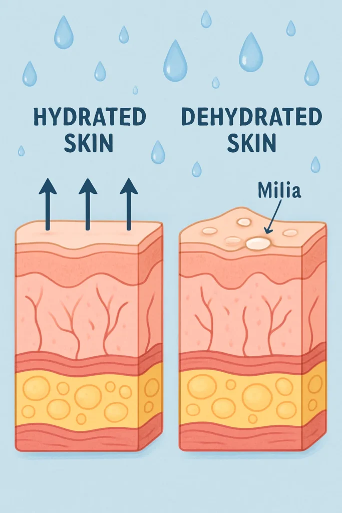 The importance of hydration and milia production Telford