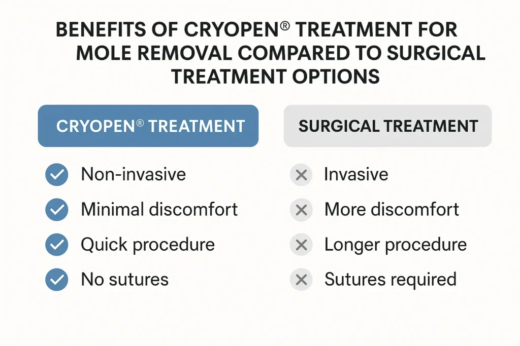 Benefits of facial mole removal Telford - call our team today to book a consultation